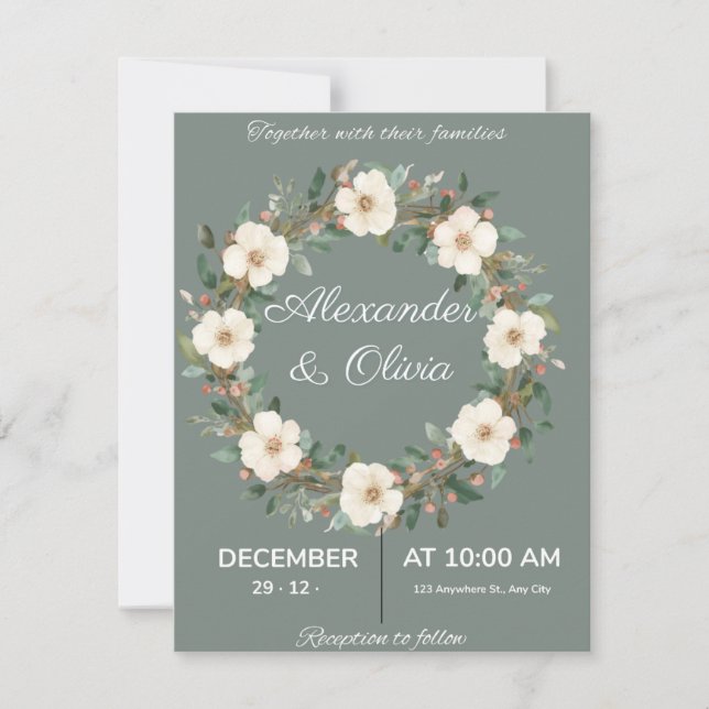 Cartes d'invitation de mariage  (Devant)