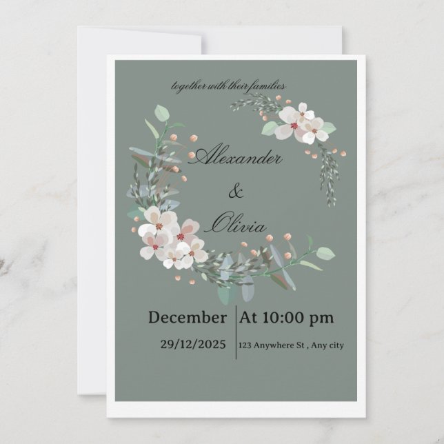 cartes d'invitation de mariage  (Devant)