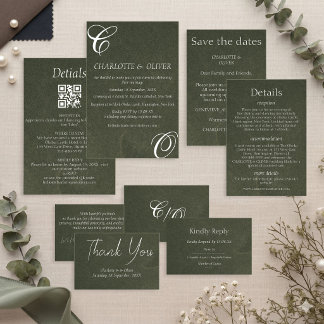 Cartes d'invitation de mariage à calligraphie élég
