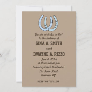 Cartes d'invitation de mariage à chevalon occident