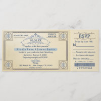 Cartes d'invitation de mariage à la plage avec bil