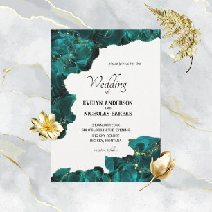 Cartes d'invitation de mariage à l'aquarelle Anast