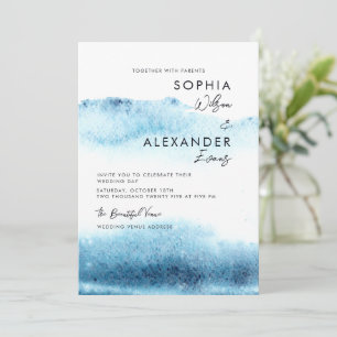 Cartes d'invitation de mariage à l'aquarelle moder
