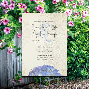 Cartes d'invitation de mariage à l'art floral de B
