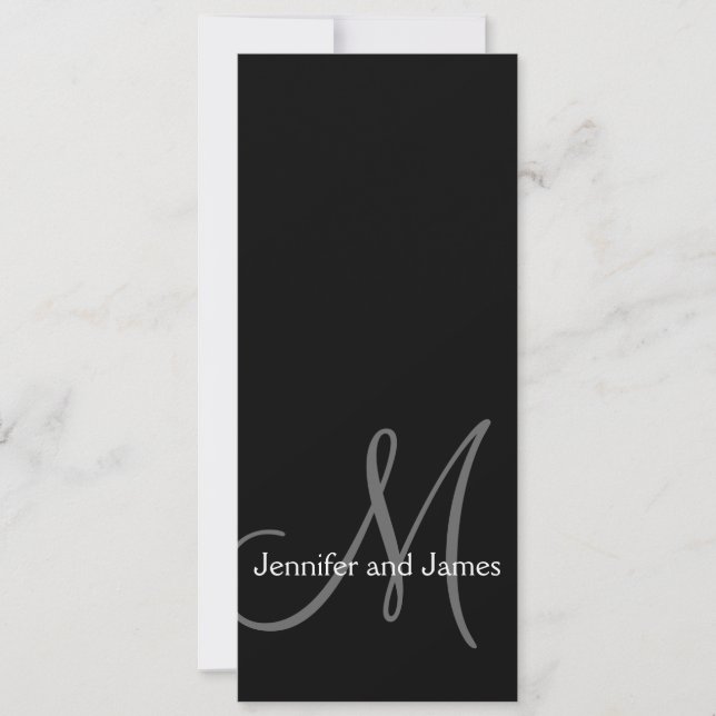 Cartes d'invitation de mariage à monogramme modern (Devant)