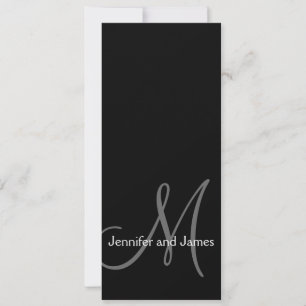 Cartes d'invitation de mariage à monogramme modern