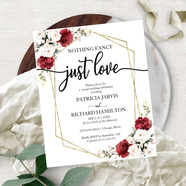 Cartes d'invitation de mariage à petit budget géom (Créateur téléchargé)