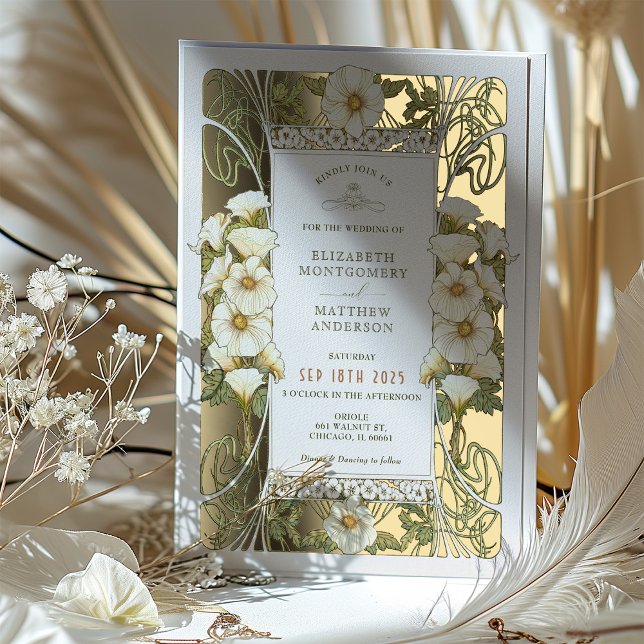 Cartes d'invitation de mariage au lys calla Art no (Créateur téléchargé)