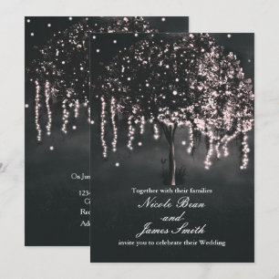 Cartes d'invitation de mariage aux lumières de l'a