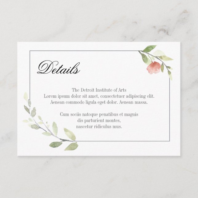 Cartes d'invitation de mariage aux pivoines aquare (Devant)