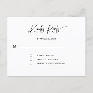 Cartes d'invitation de mariage avec RSVP