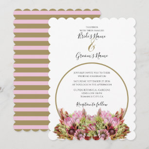 Cartes d'invitation de mariage bouquet de fleurs s