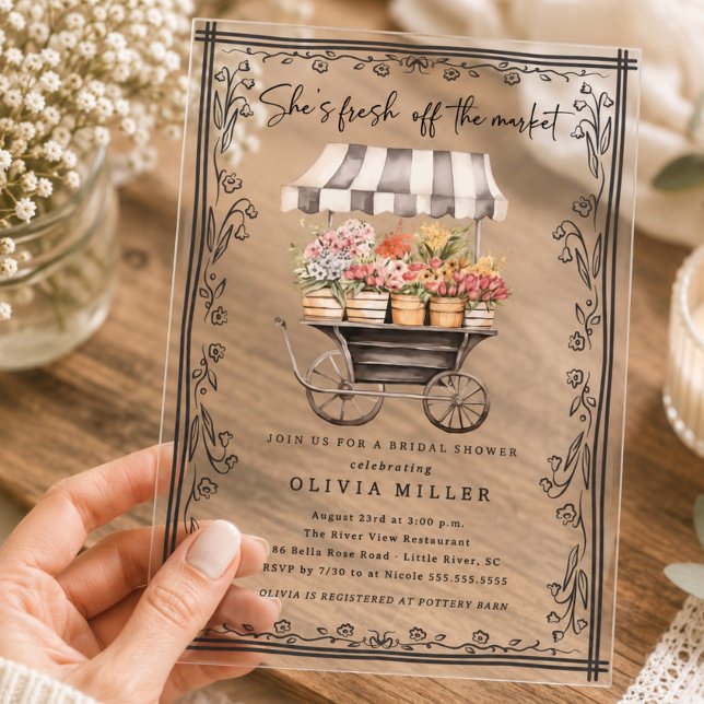 Cartes d'invitation de mariage chic aux fleurs (Créateur téléchargé)