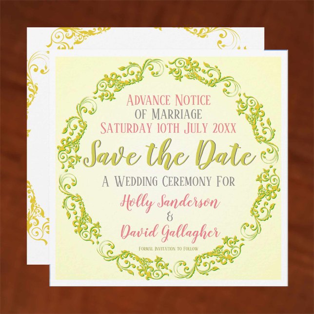 Cartes d'invitation de mariage circulaires pour sa (Créateur téléchargé)