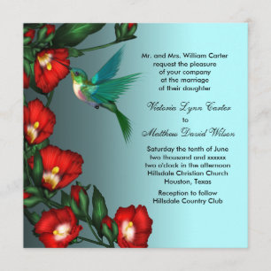 Cartes d'invitation de mariage Colibri