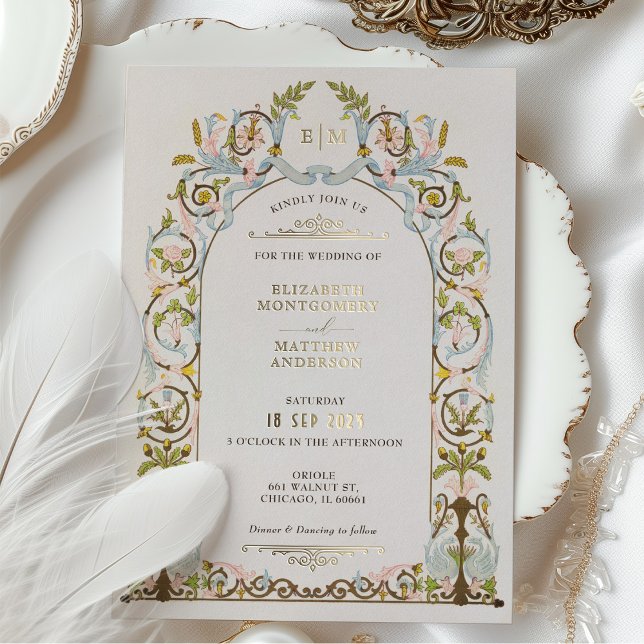 Cartes d'invitation de mariage Élégance Royale Vic (Créateur téléchargé)