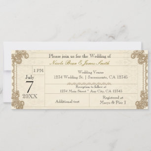 Cartes d'invitation de mariage élégantes en dentel