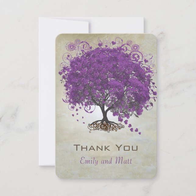 Cartes d'invitation de mariage en forme de feuille (Devant)