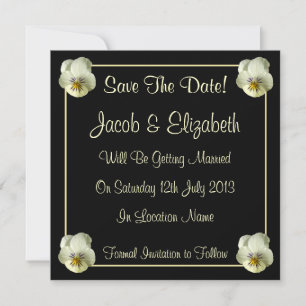Cartes d'invitation de mariage Fleurs Crème pour a