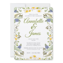 Cartes d'invitation de mariage Fleurs d'été