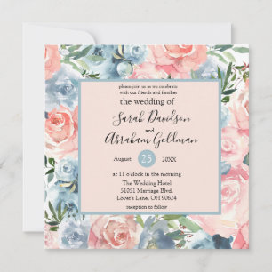 Cartes d'invitation de mariage - Floral Eucalyptus