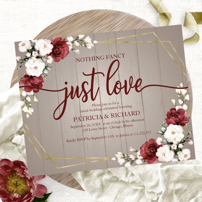 Cartes d'invitation de mariage florales géométriqu (Créateur téléchargé)