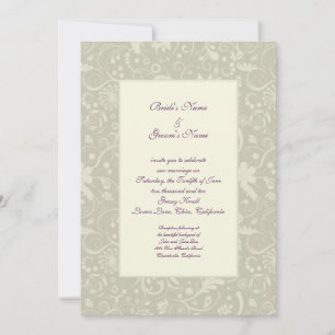 Cartes d'invitation de mariage florales simples et