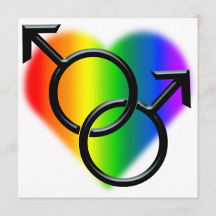 Cartes d'invitation de mariage Gay Pride Cartes d'