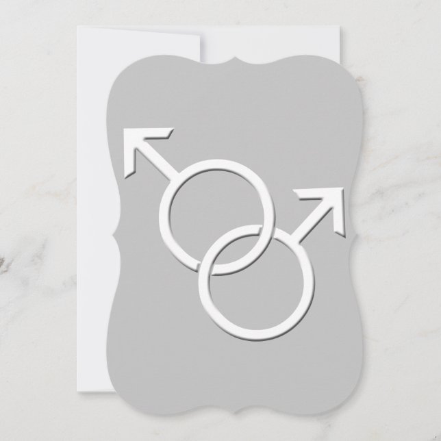 Cartes d'invitation de mariage Gay Pride pour l'am (Devant)