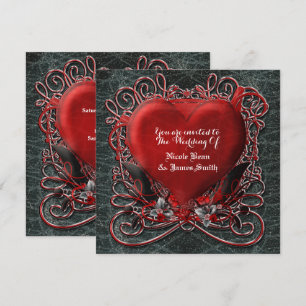 Cartes d'invitation de mariage gothique Saint-Vale