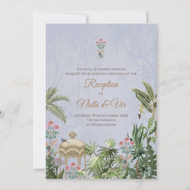 Cartes d'invitation de mariage indien Invitations  (Devant)