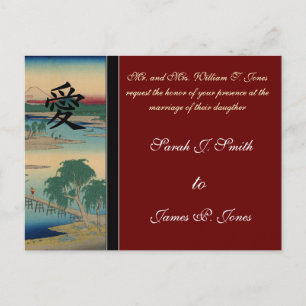 Cartes d'invitation de mariage japonaises La riviè