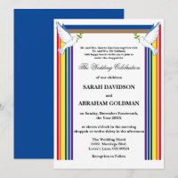 Cartes d'invitation de mariage juif traditionnelle