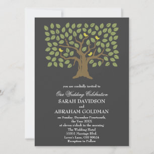 Cartes d'invitation de mariage juif traditionnelle