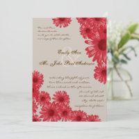Cartes d'invitation de mariage Marguerite de Gerbe