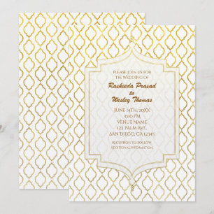 Cartes d'invitation de mariage marocain élégantes 