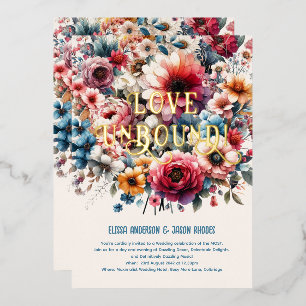 Cartes d'invitation de mariage maximalistes thème