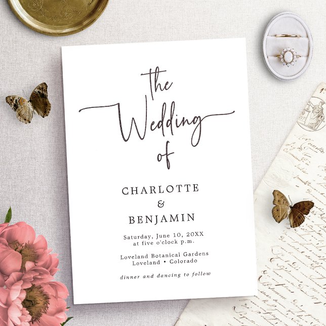 Cartes d'invitation de mariage minimalistes modern (Créateur téléchargé)