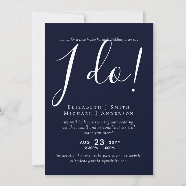 Cartes d'invitation de mariage ou de douche de cou (Devant)
