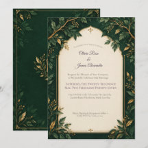 Cartes d'invitation de mariage personnalisées Forê