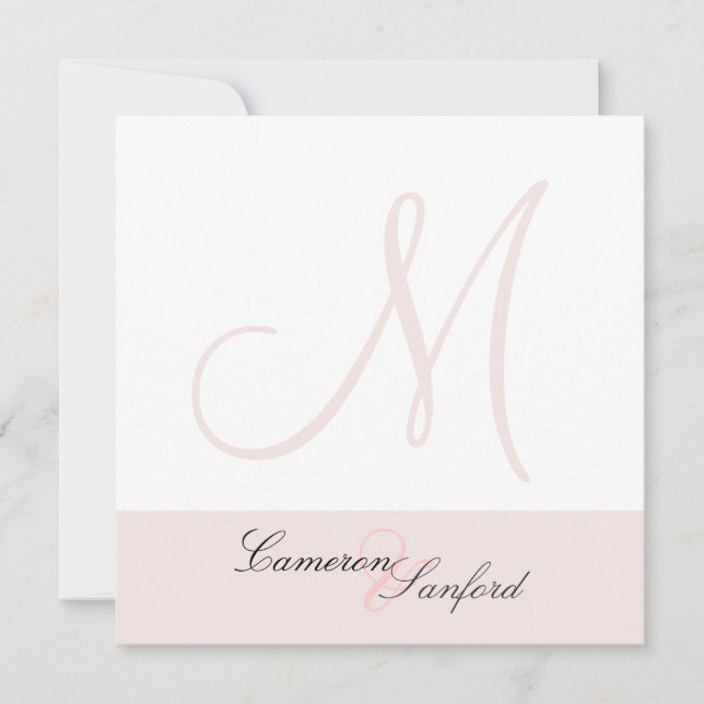 Cartes d'invitation de mariage personnalisées Mono (Devant)