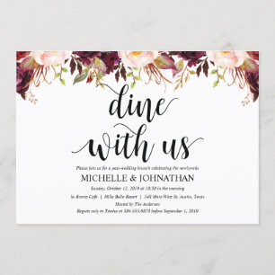 Cartes d'invitation de mariage post-russe en Bourg