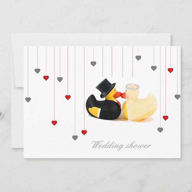 Cartes d'invitation de mariage pour canards 2 et d (Devant)