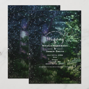 Cartes d'invitation de mariage pour forêt hivernal