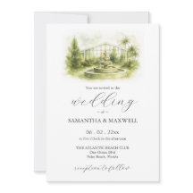 Cartes d'invitation de mariage pour les jardins de