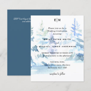 Cartes d'invitation de mariage pour un ski dans le