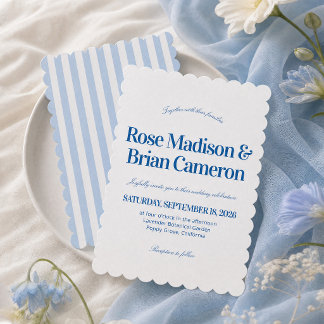 Cartes d'invitation de mariage Rayures de Cabane O
