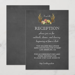 Cartes d'invitation de mariage RECEPTION à la cr