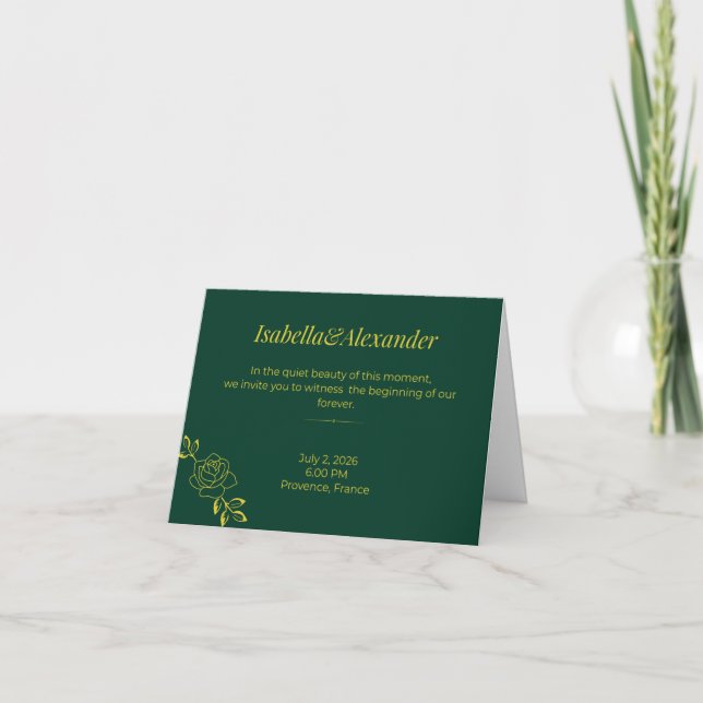 Cartes d'invitation de mariage Romance Héraldique (Devant)