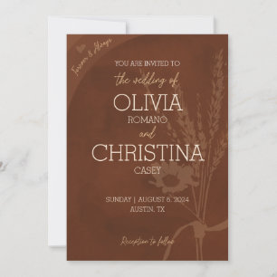 Cartes d'invitation de mariage rustiques Forever,